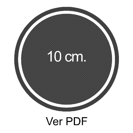 Parches de 10 cm.